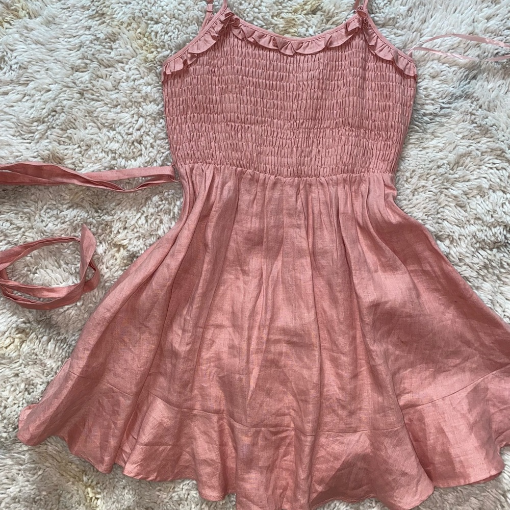 Pink flowy dress fits Sm/m